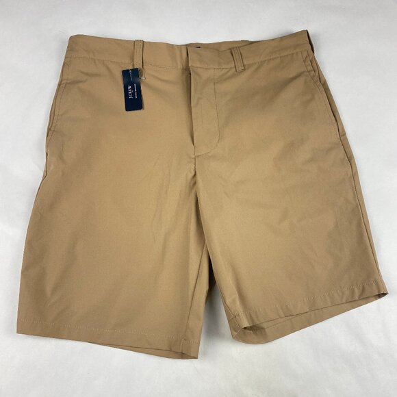 NWT J Crew Factory Tech Shorts Men's Size 33 Tan - Picture 1 of 13
